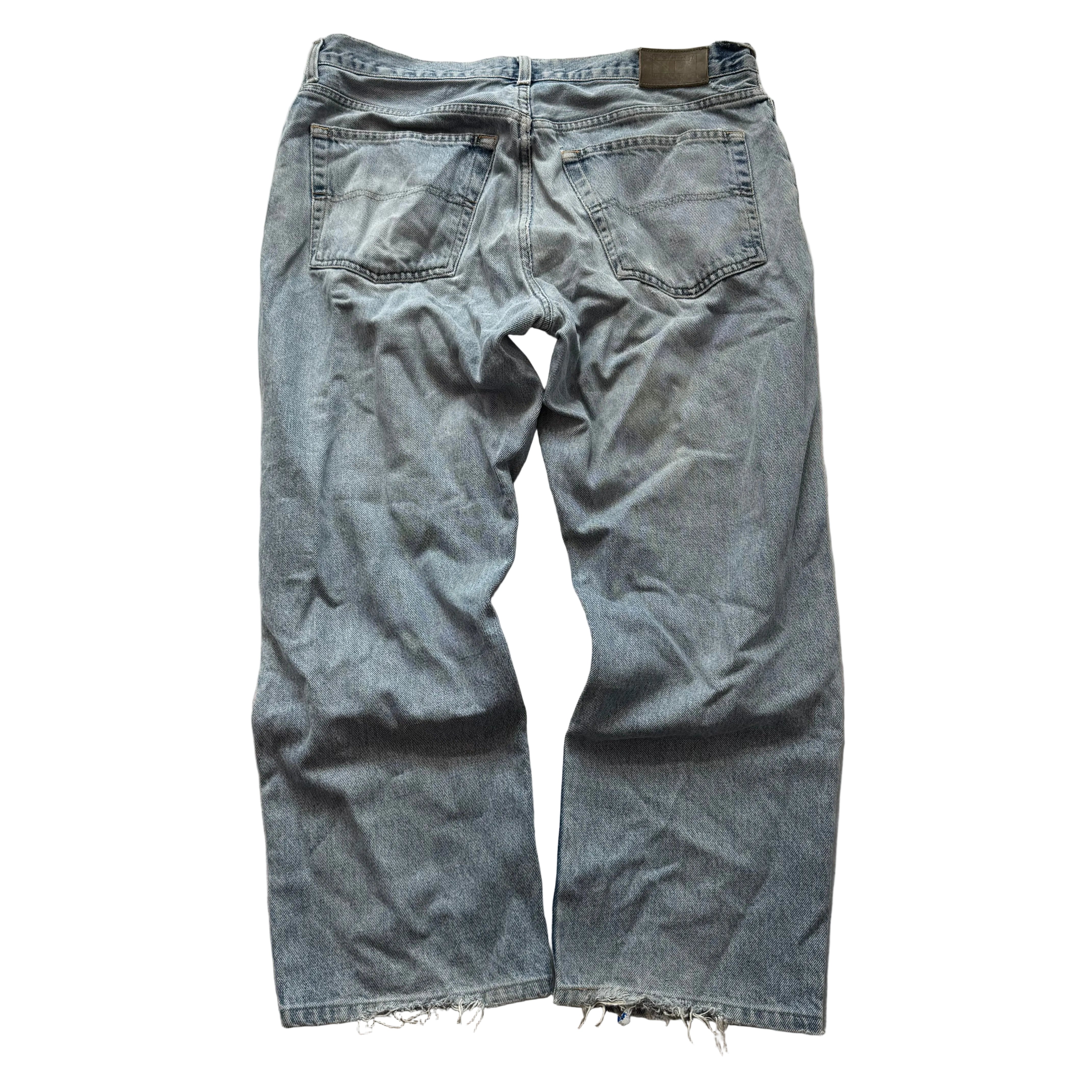 Tommy Hilfiger Men's Light Wash Blue Denim Baggy Straight Leg Jeans Size 36