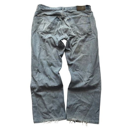 Tommy Hilfiger Men's Light Wash Blue Denim Baggy Straight Leg Jeans Size 36