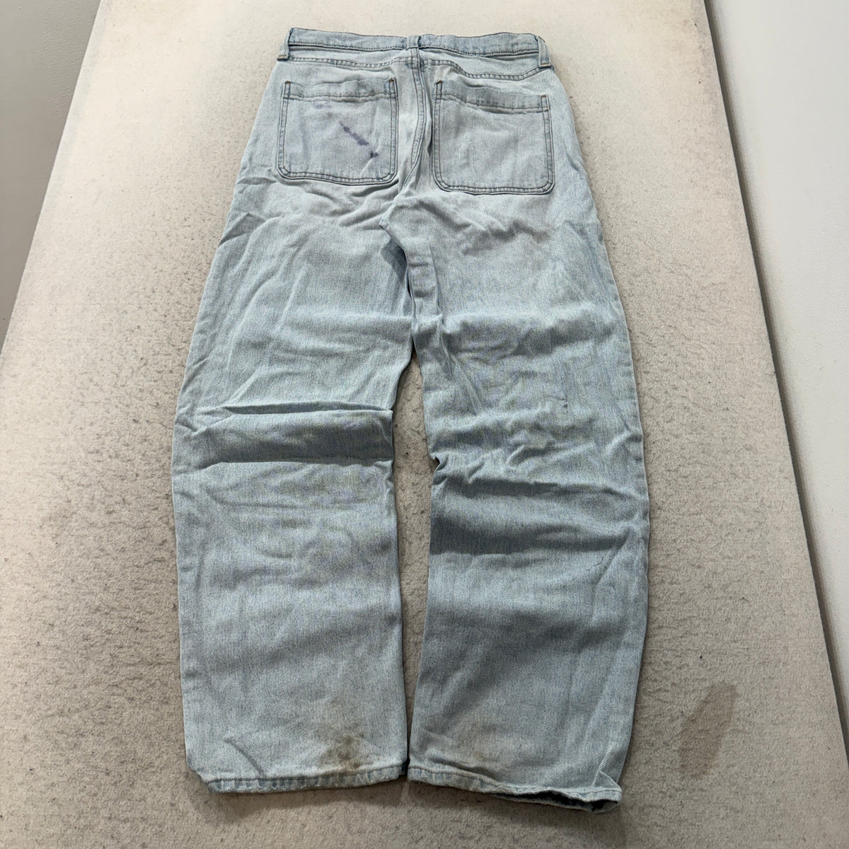 Hollister Baggy Jeans Light Wash Blue Denim Wide Leg Relaxed High Rise Size 29x32 photo 2