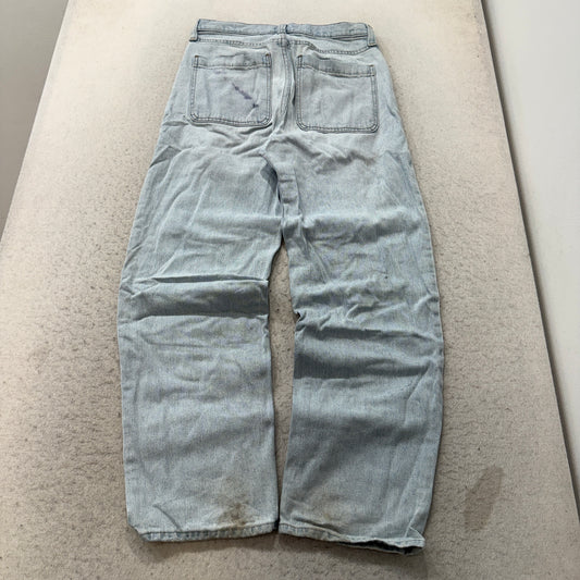 Hollister Baggy Jeans Light Wash Blue Denim Wide Leg Relaxed High Rise Size 29x32 photo 2