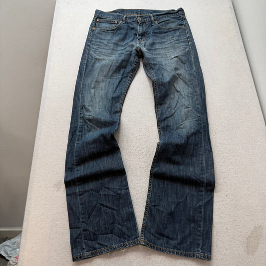 Levi's 527 Men's Blue Slim Bootcut Denim Jeans Pockets Classic Fit Size 34x36