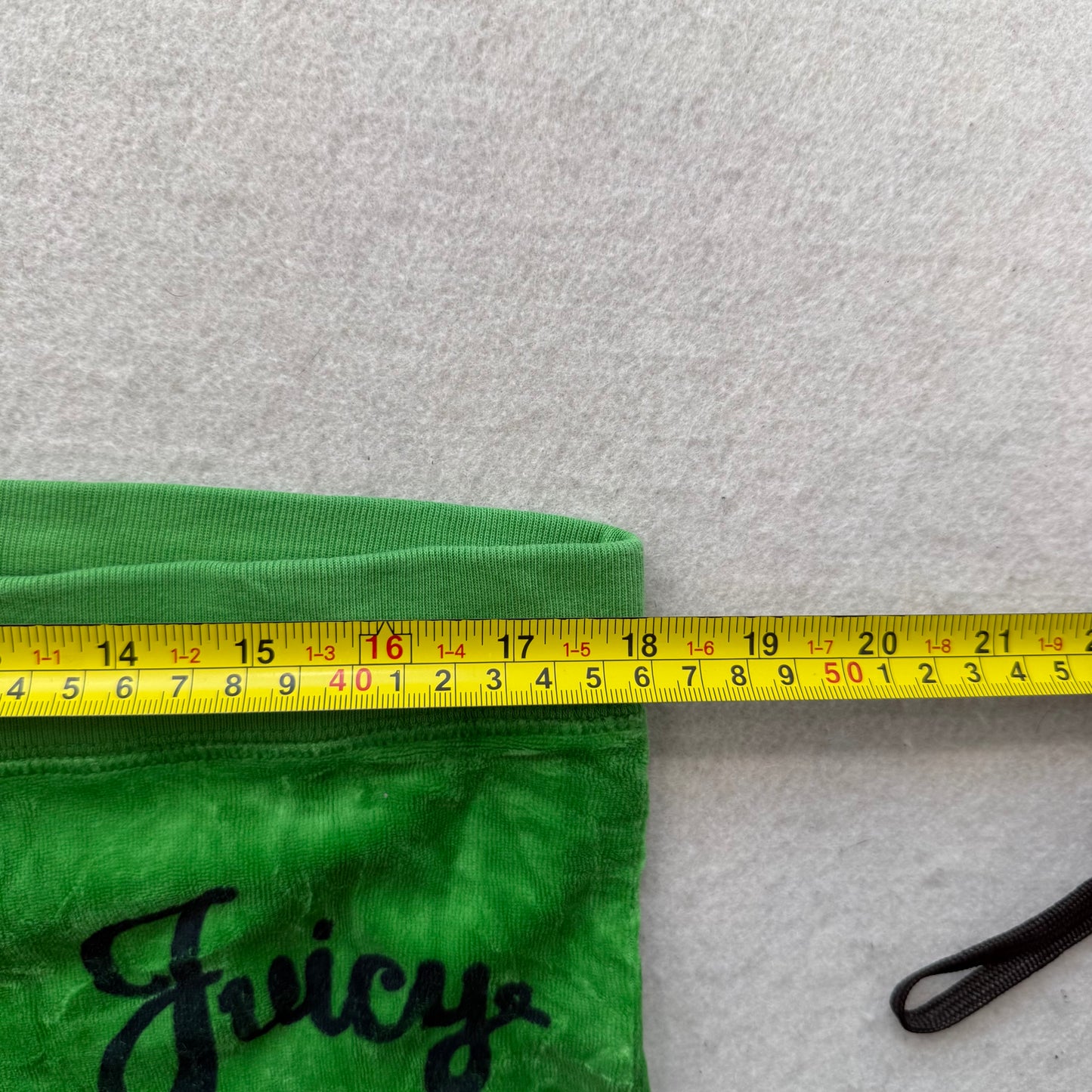 Vintage Juicy Couture Women Kelly Green Velour Flared Track Pant Low Rise Size L