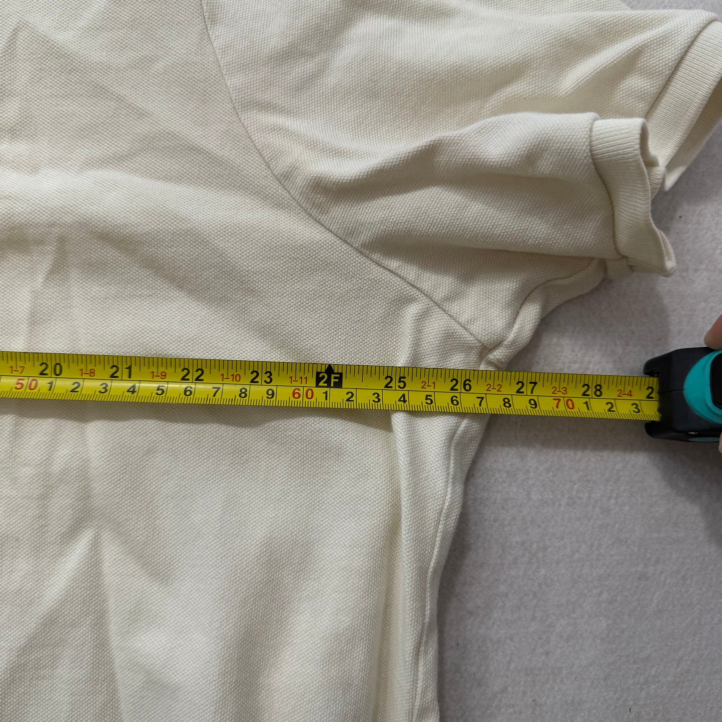 Polo Ralph Lauren Mens Ivory Cotton Classic Fit Polo Shirt Short Sleeve Size 2XL