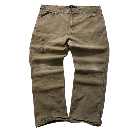 Ariat Rebar M4 Men's Khaki Canvas Workwear Pants Relaxed Straight Fit Size 42x30