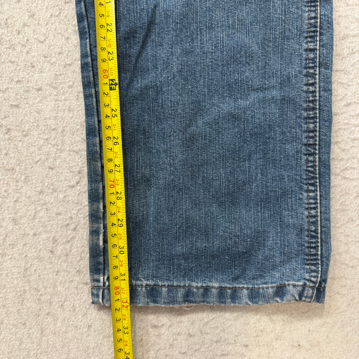 Wrangler Cargo Jeans Men's Medium Wash Blue Denim Utility Pockets Size 36x34 photo 6