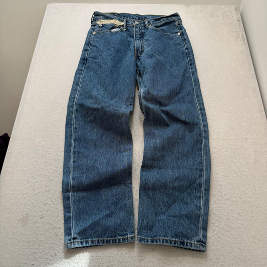 Levi's 550 Men's Blue Denim Jeans Zip Fly Pockets Classic Relaxed Fit Size 33x30