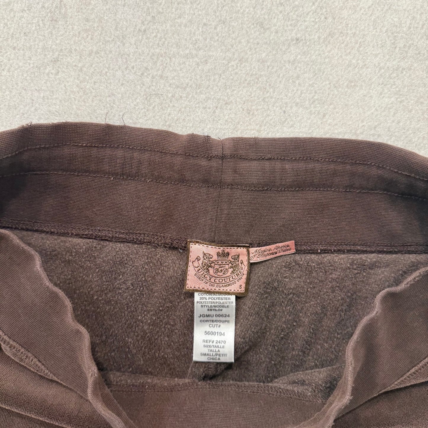 Vintage Juicy Couture Women's Brown Velour Flare Track Pants Low Rise Size S