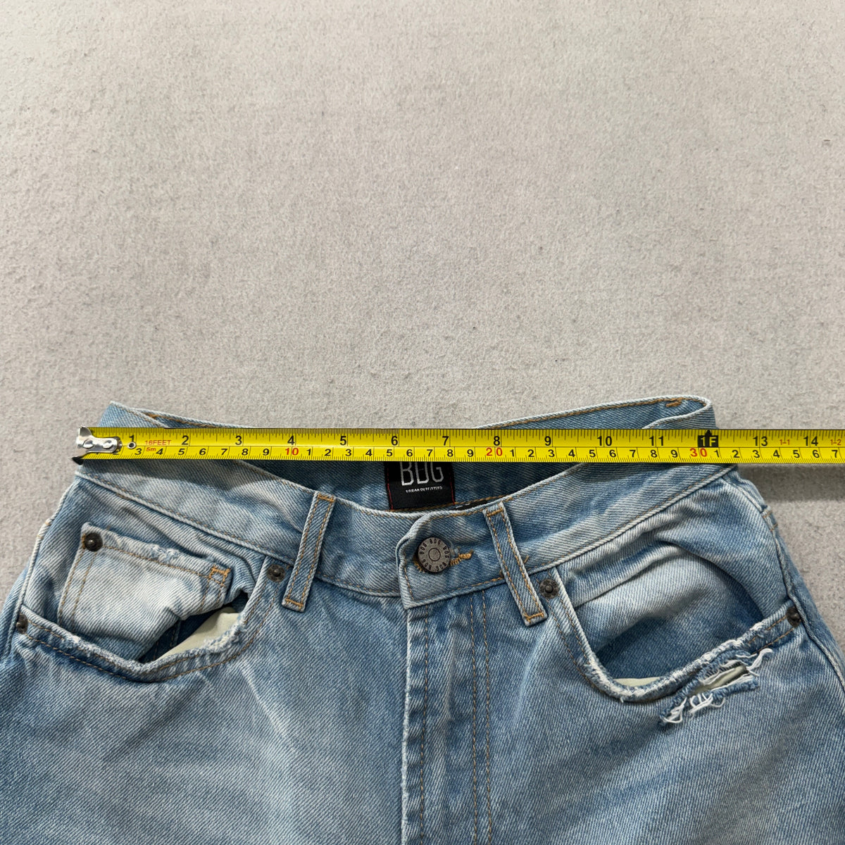 BDG Urban Outfitters Skater Baggy Womens Blue Denim Jeans Distressed Y2K Size 25