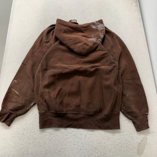 Vintage Pro-Weave Mt.Stehelen Men's Dark Brown Pullover Hoodie Distressed Size M