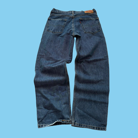 Levi's 550 Men's Blue Denim Jeans Zip Fly Pockets Classic Relaxed Fit Size 33x30