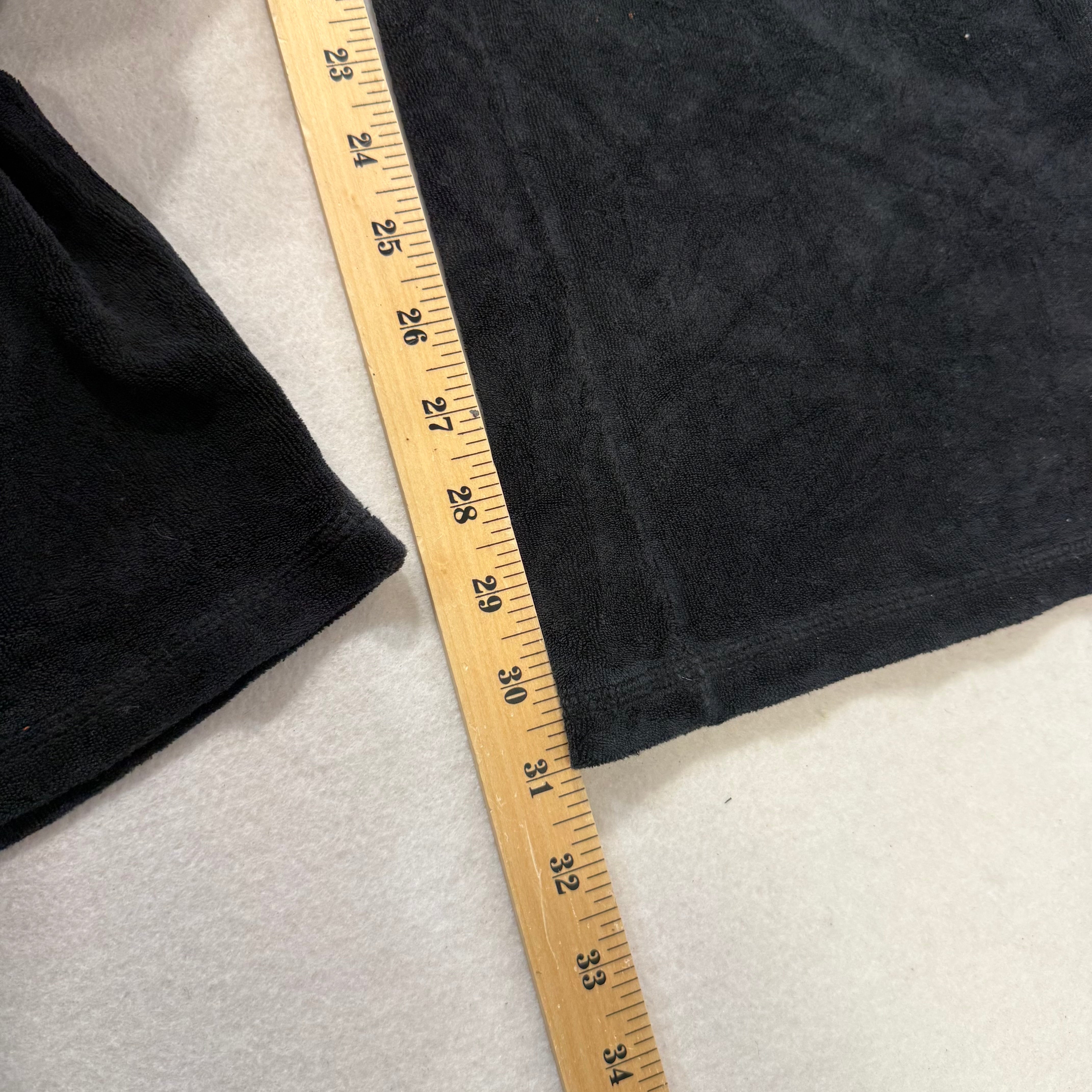 2003 Vintage Juicy Couture black flare terry cloth pants size L