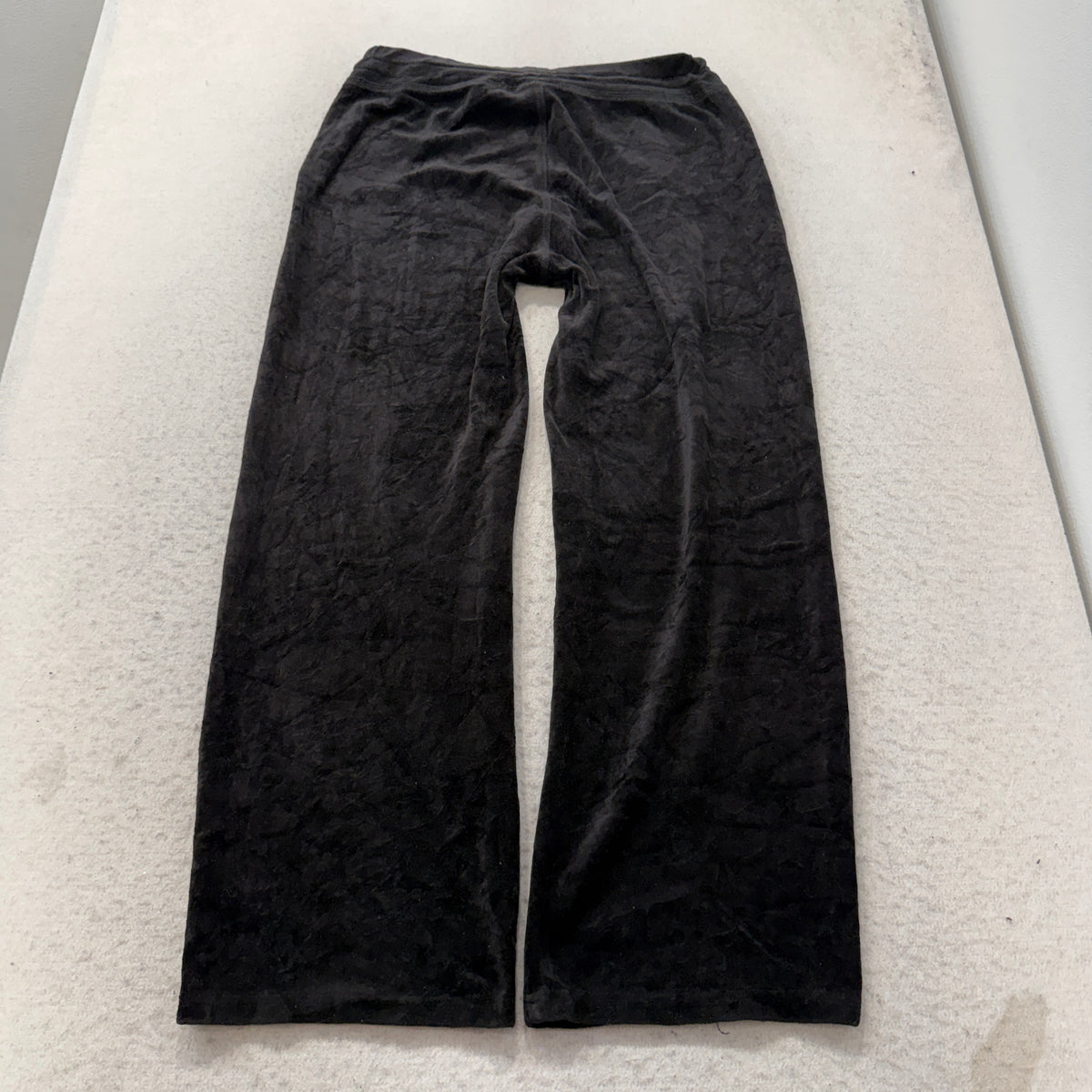 Juicy Couture Women's Black Velour Tracksuit Set Zip-Up Hoodie & Flare Pant - M