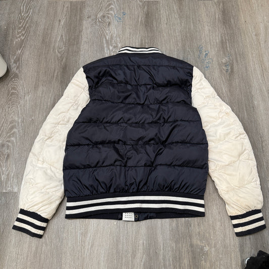Tommy Hilfiger Men's Blue Puffer Varsity Jacket Insulated Water Resistant Size M