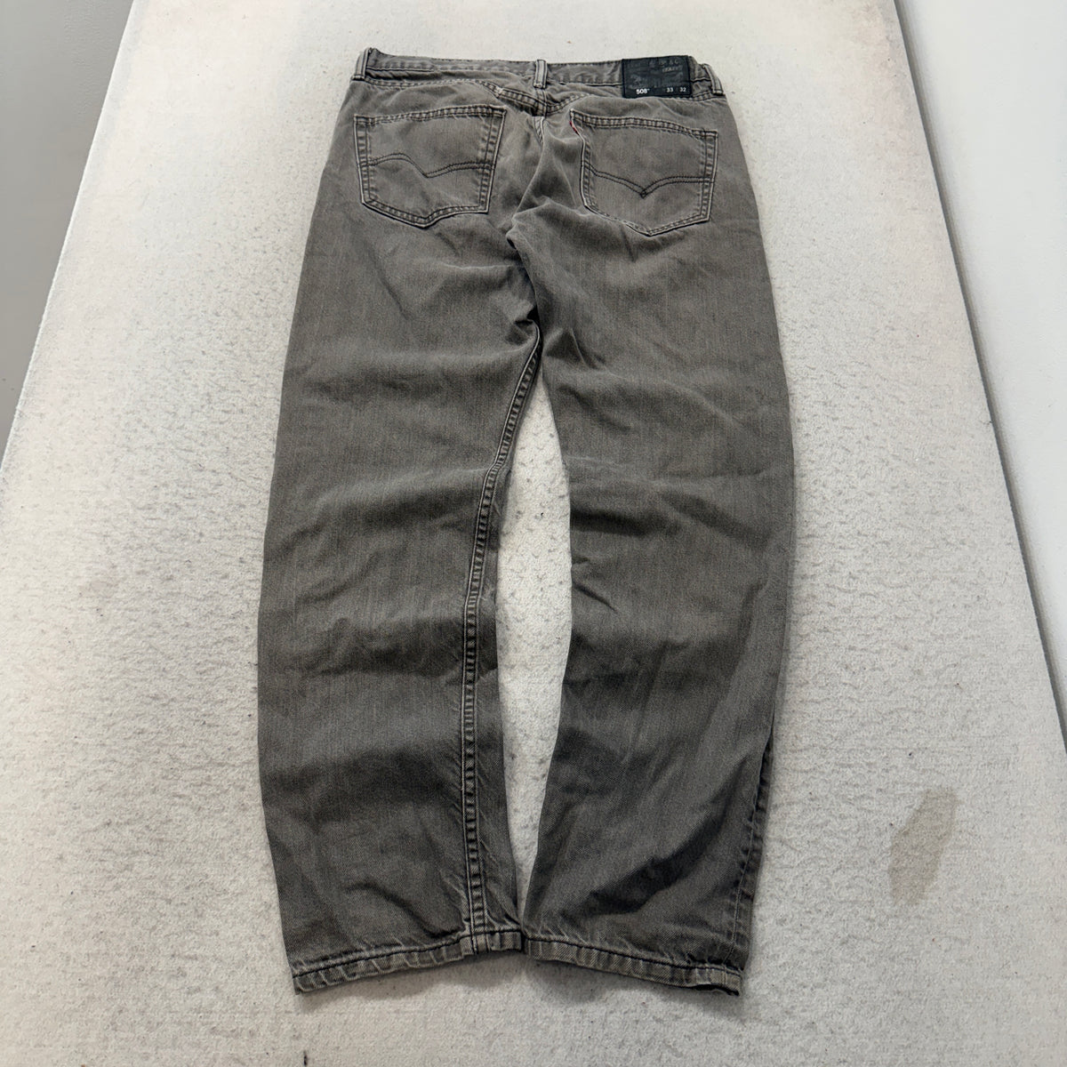 Levis 508 Regular Taper Gray Jeans Size 33x32 photo 2