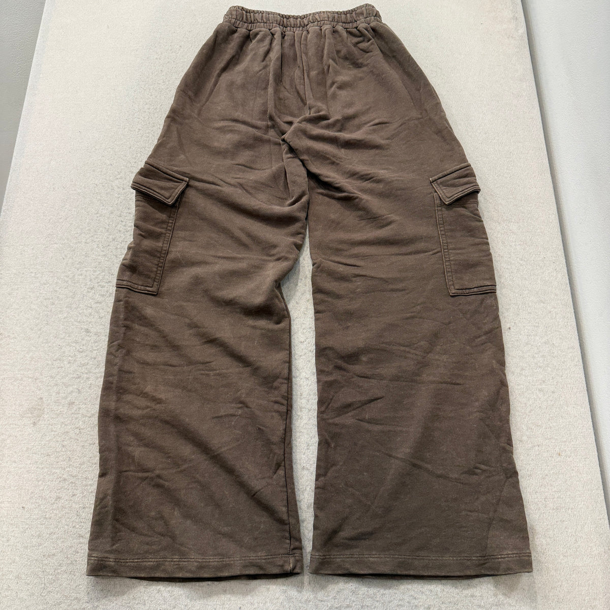 Wild Fable Men's Brown Cargo Sweatpants Pockets Drawstring Classic Y2K Size XS