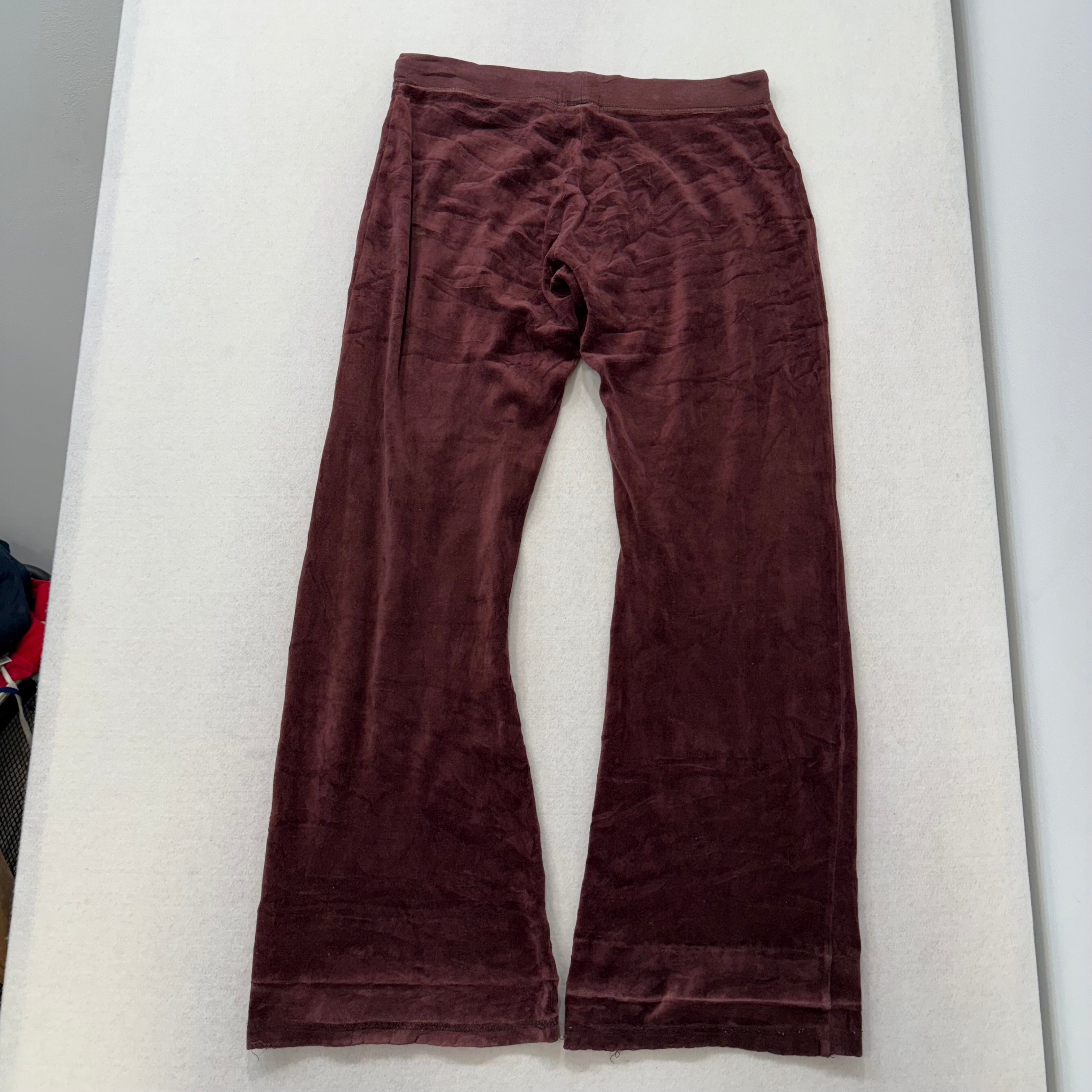 2003 Vintage Juicy Couture brown drawstring flare pants size L