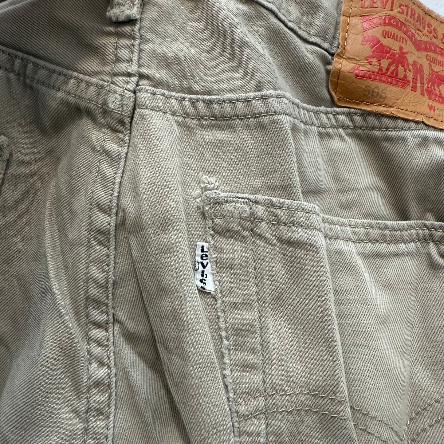 Levi Strauss & Co Men's Tan Cotton Twill Straight Leg Pant 5-Pocket Logo Size 32