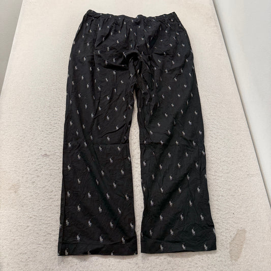 Polo Ralph Lauren Men's Black Lounge Pajamas Button Fly Closure Classic - XL