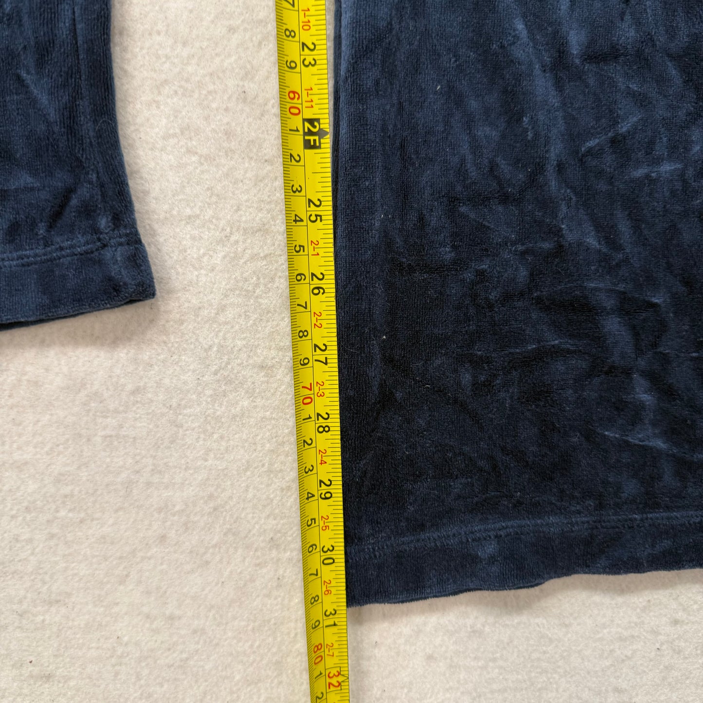 Juicy Couture Women's Navy Blue Velour Flared Track Pants Loungewear Y2K Size M