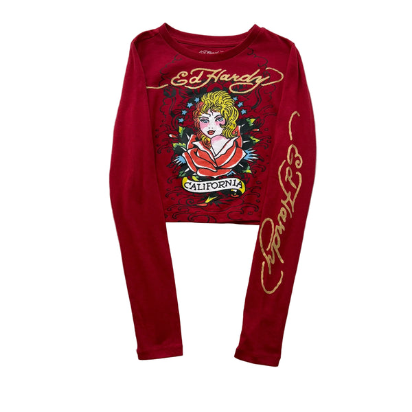 Ed Hardy Burgundy T-Shirt – main photo