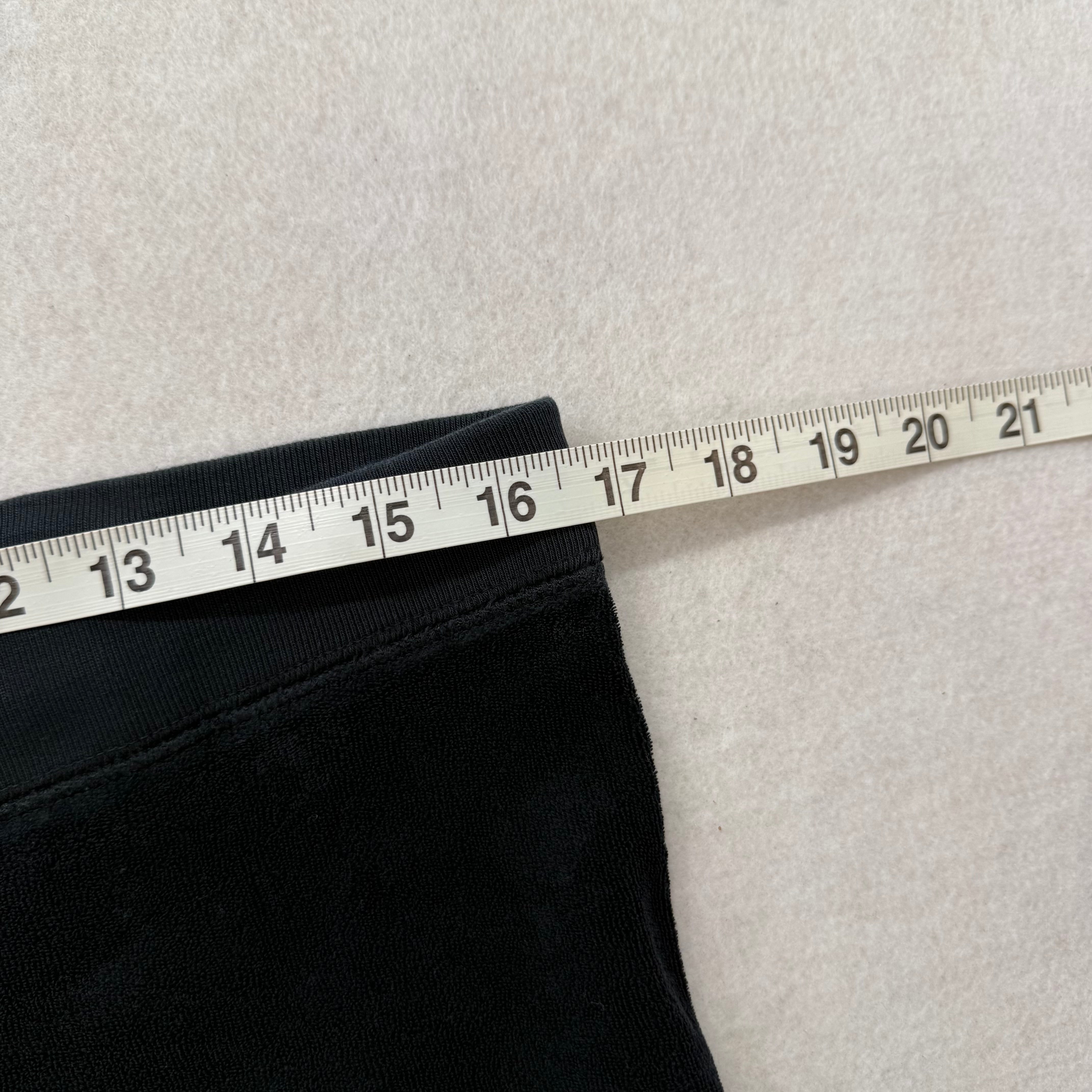 2003 Vintage Juicy Couture black terry cloth drawstring flare pants size M