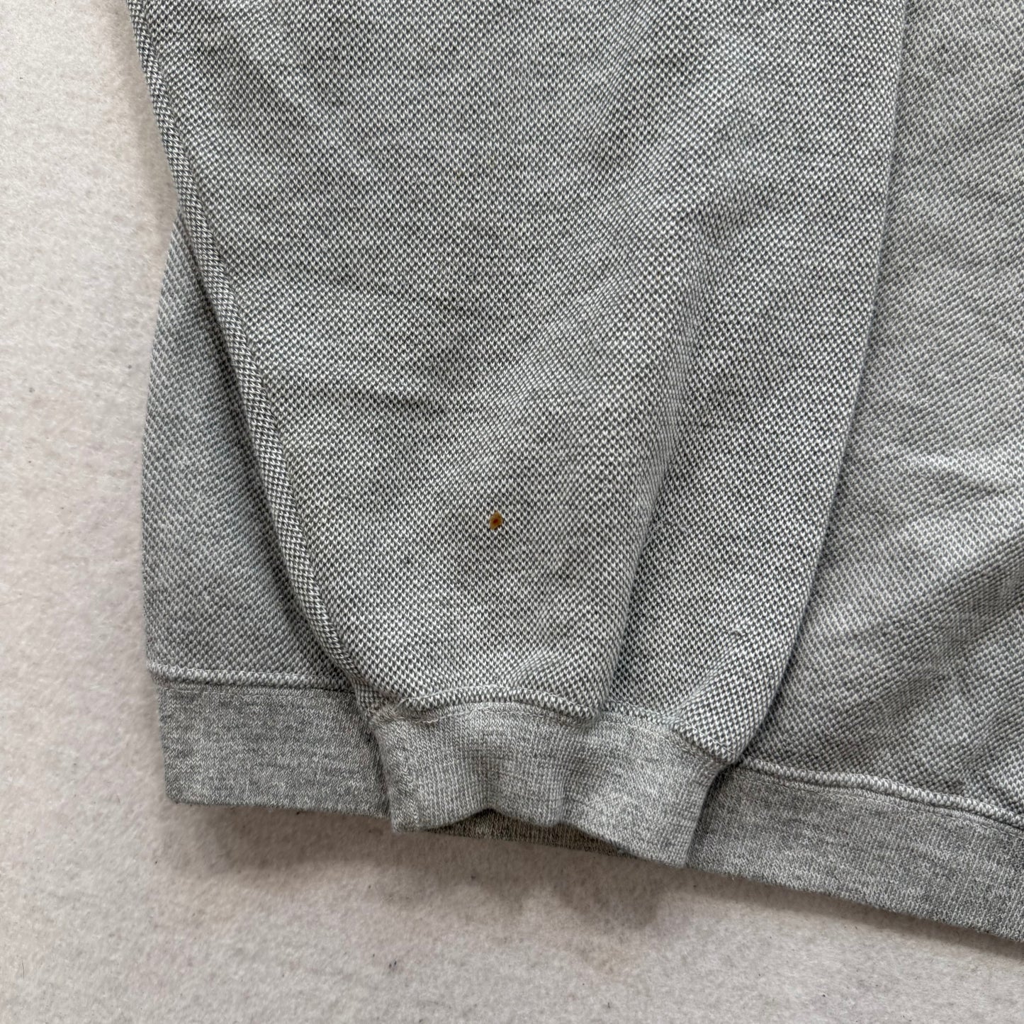 Starter Men's Heather Gray Polyester Blend Henley Sweatshirt Long Sleeves Size M