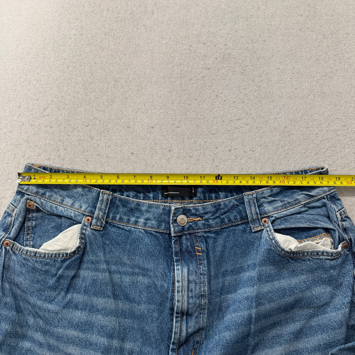 ASOS Design Medium Wash Baggy Wide Leg Jeans Size 36x30 photo 4