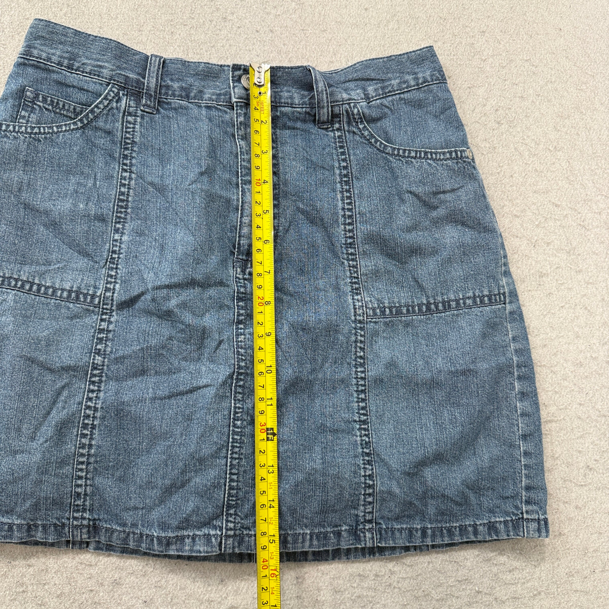 Sonoma Denim Mini Skirt Medium Wash Size 6 photo 5