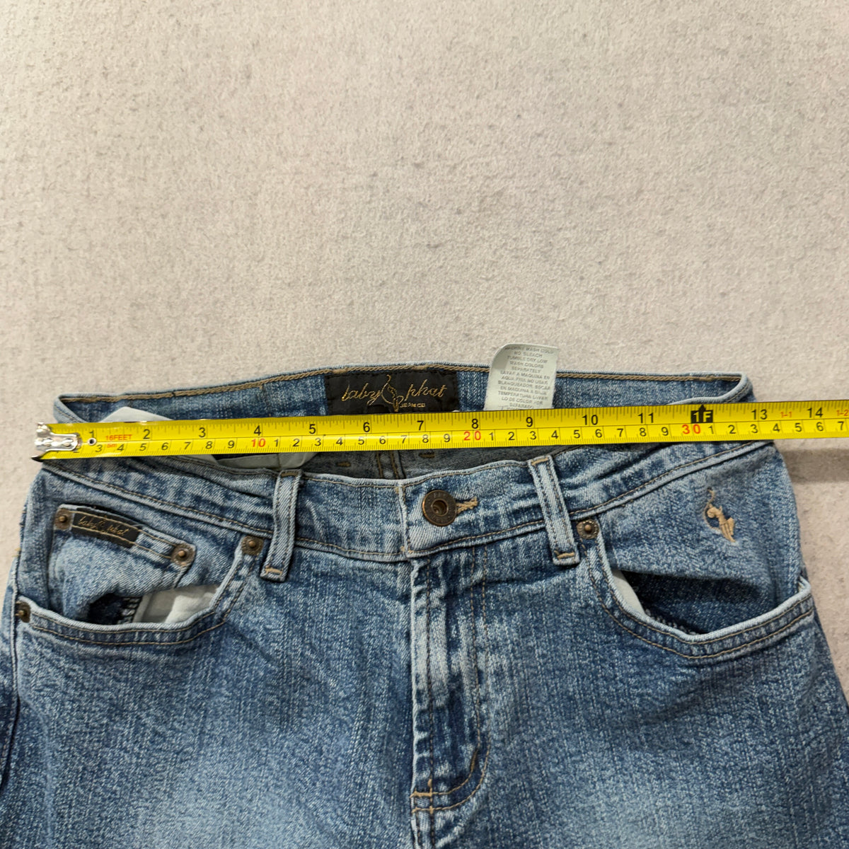 Baby Phat Cropped Light Wash Flare Jeans Size 3 photo 4