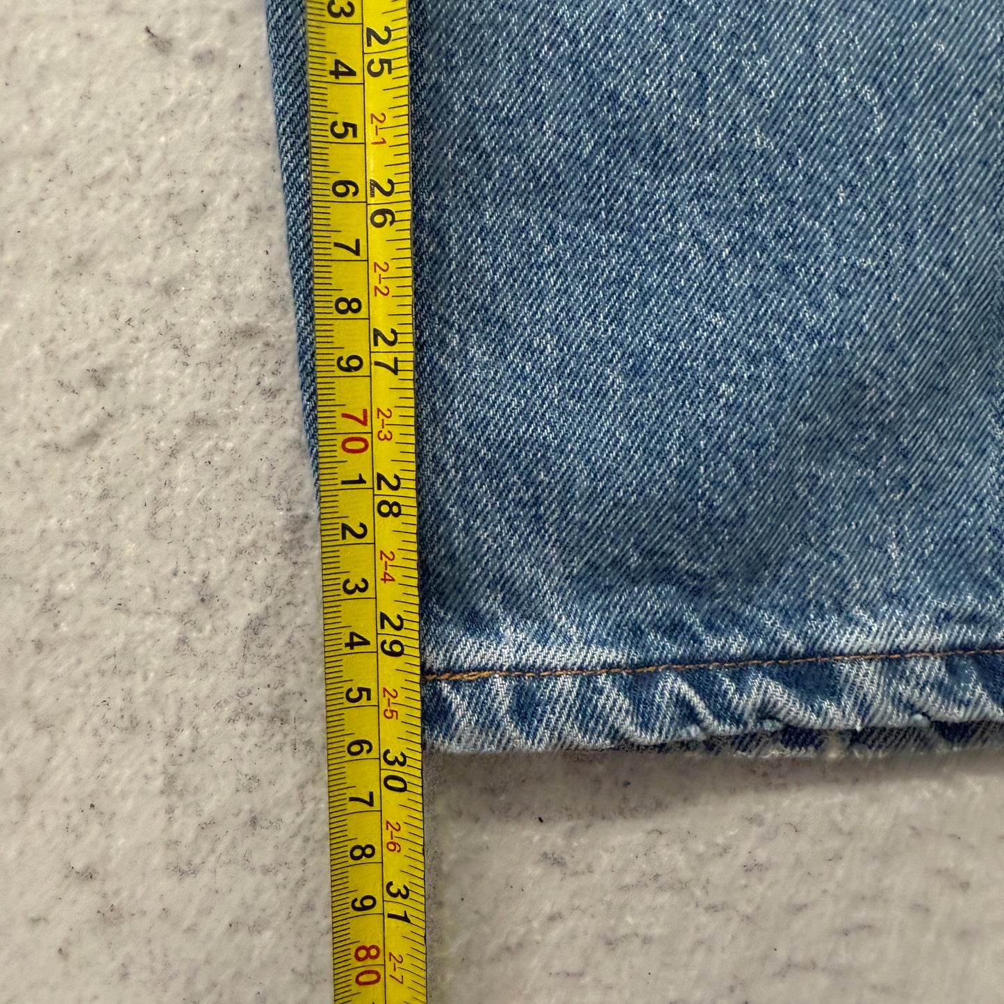 Vintage Eddie Bauer Men's Blue Denim Jeans Loose Fit Outdoor Pockets Size 33x32