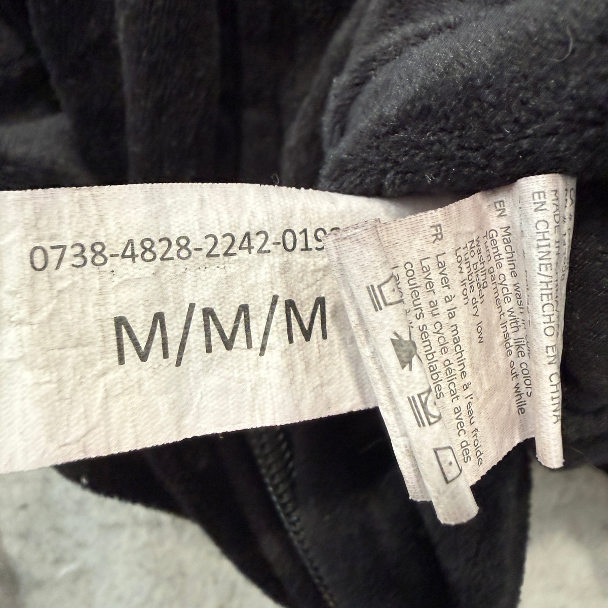 Playboy Women's Black Velour Cropped Zip Up Hoodie Rhinestone Logo Y2K Size M