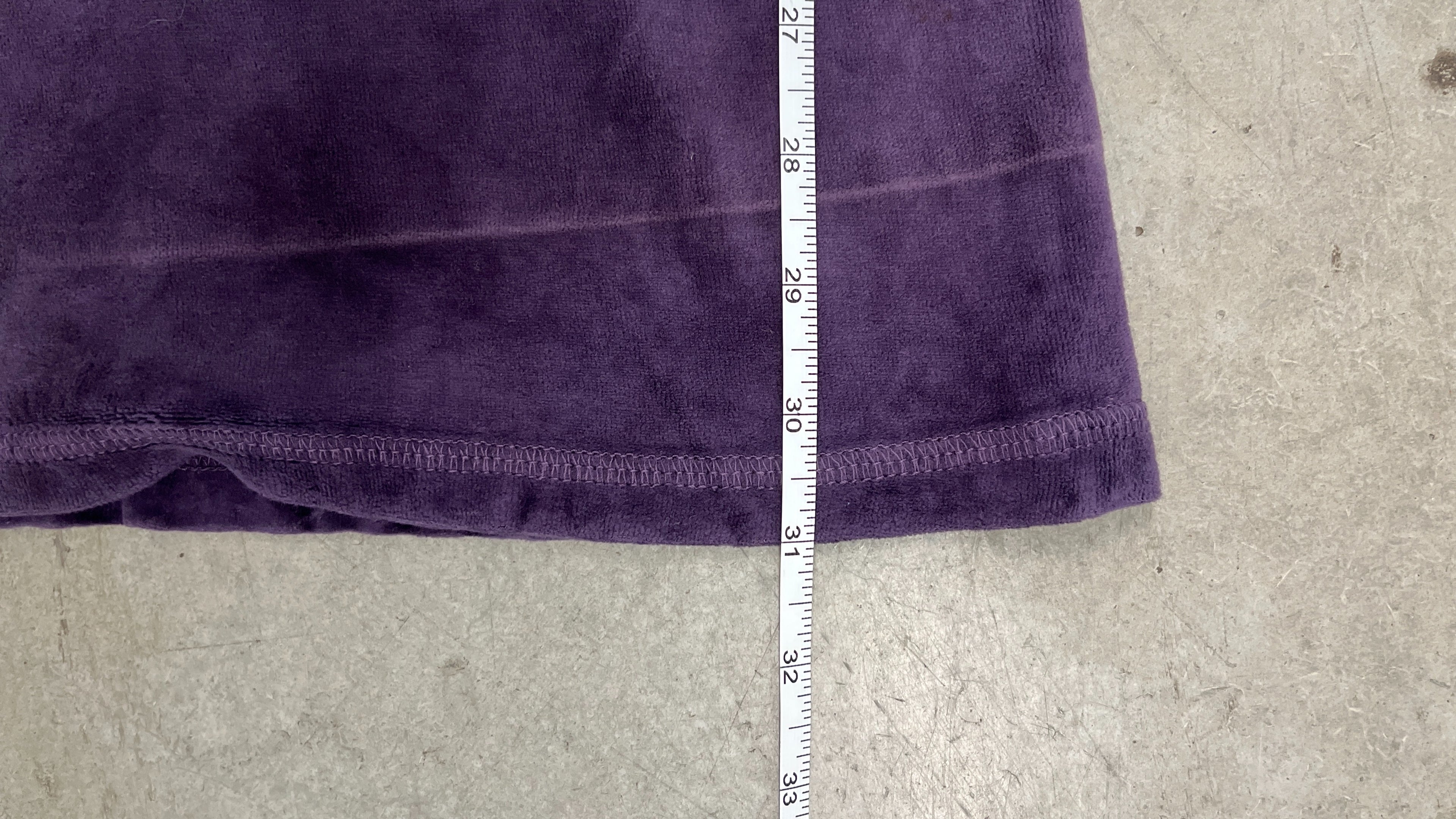 Purple VINTAGE Velour Juicy Couture Flared Back SNAP POCKET + DESIGN Pants SIZE M