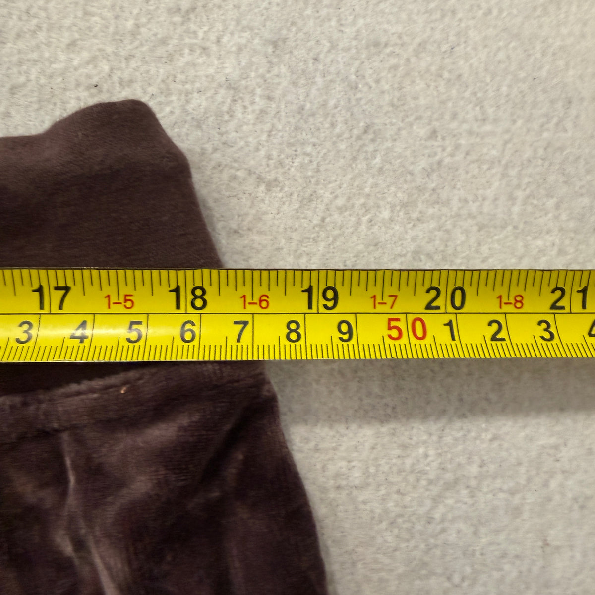 Juicy Couture Women Dark Brown Velour Flared Track Pants Back Flap Pocket Size P