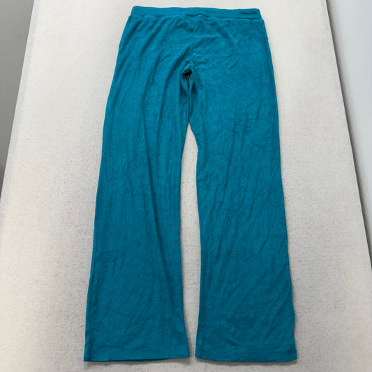Juicy Couture Women's Teal Blue Terrycloth Flared Track Pant Loungewear Size M