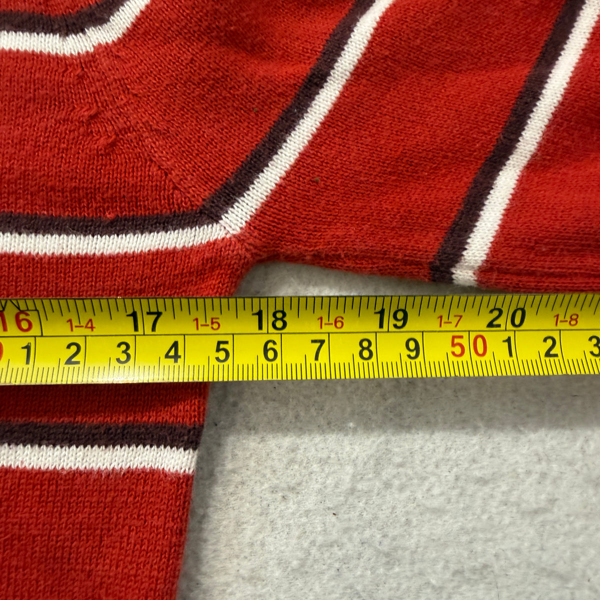 LOGG by H&M Men's Red Striped Pullover Knit Sweater Crewneck Office Y2K Size S