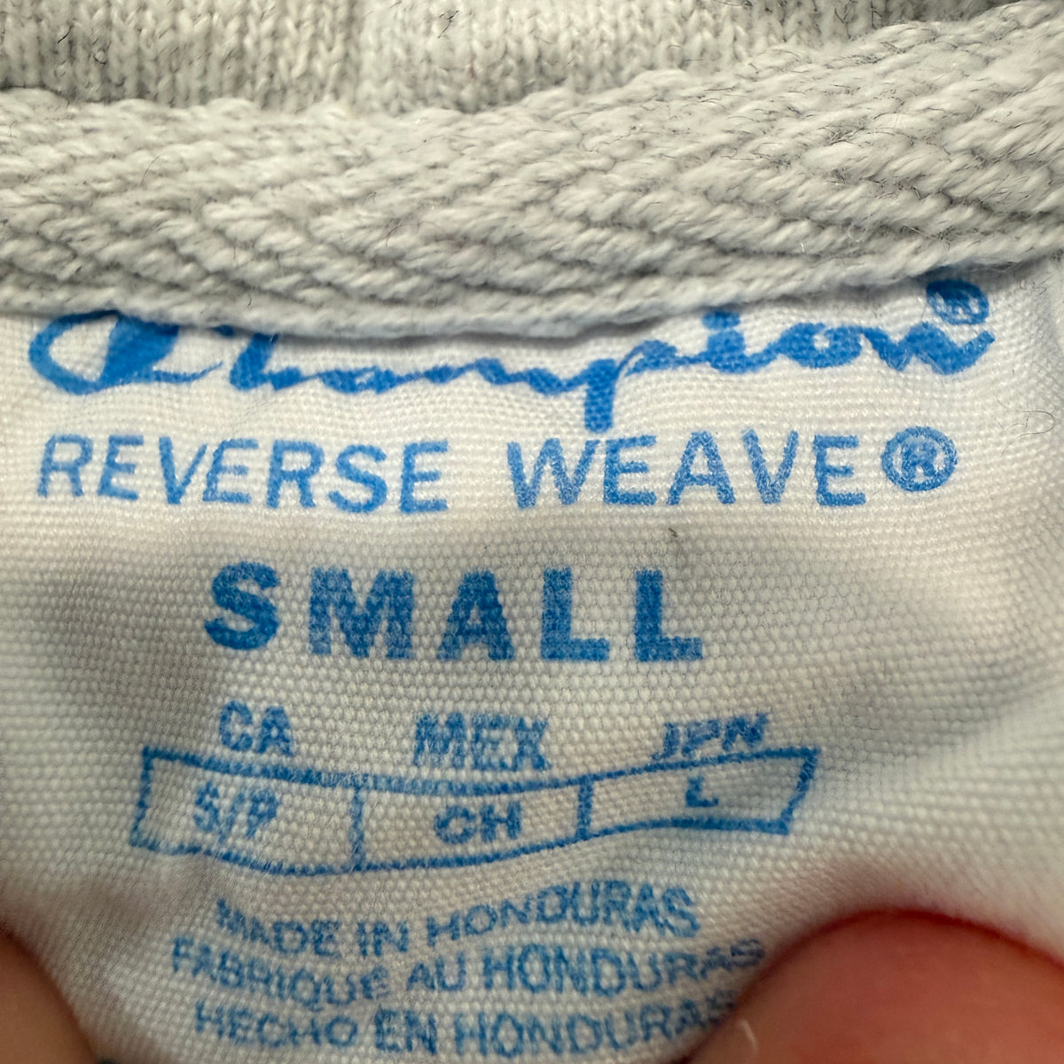 Champion Reverse Weave Grey Pullover Hoodie Size S photo 3