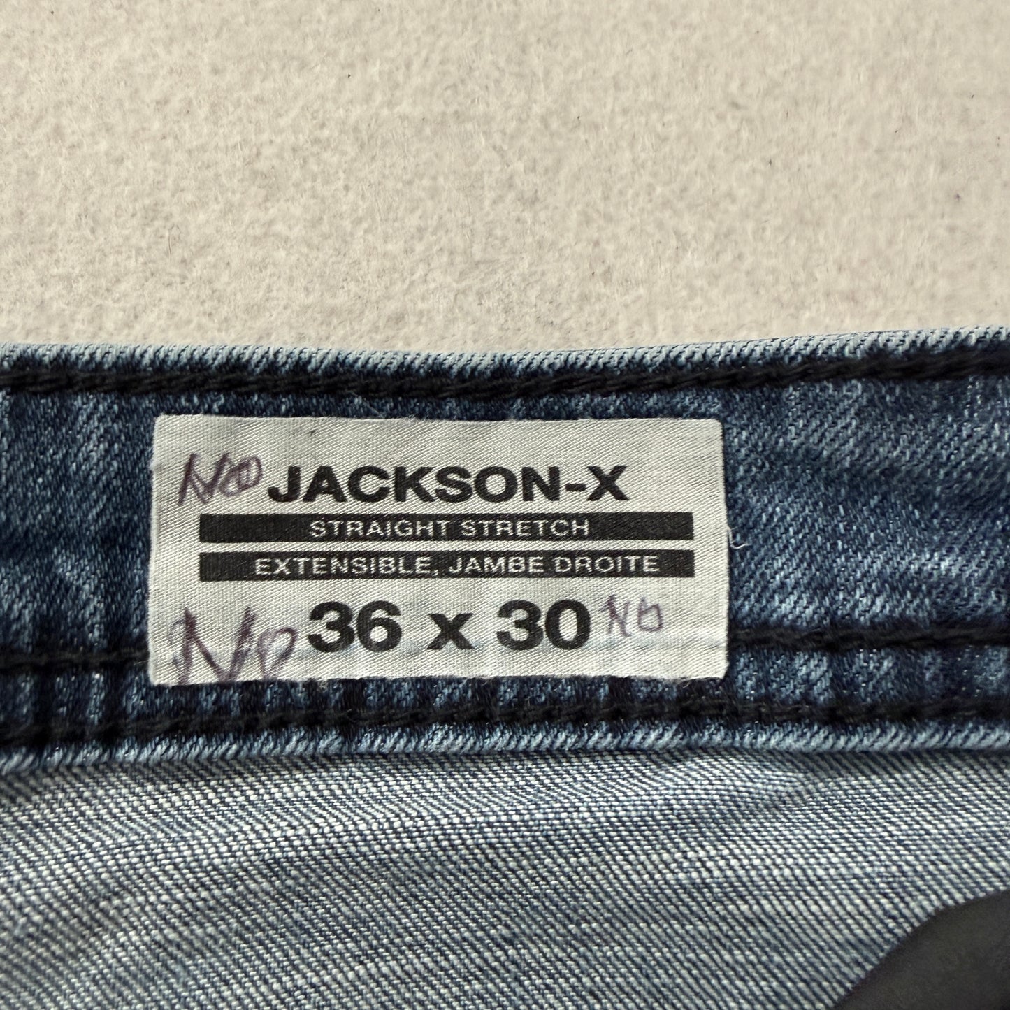 Buffalo David Bitton Jackson-X Men's Blue Denim Jeans Zip-Fly Stretch Size 36x30