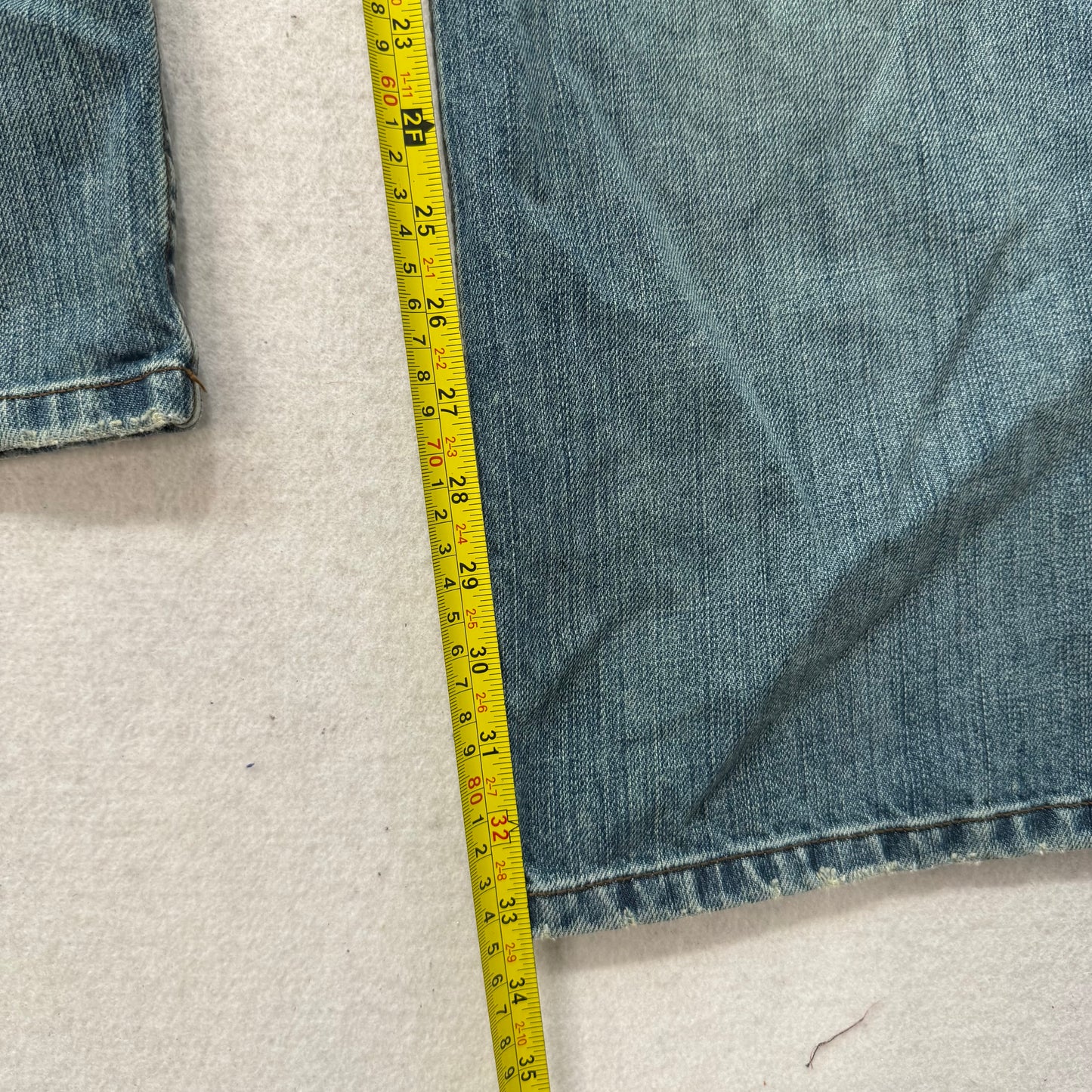 Old Navy Men's Medium Wash Blue Denim Relaxed Straight Wide Leg Jeans Size 36