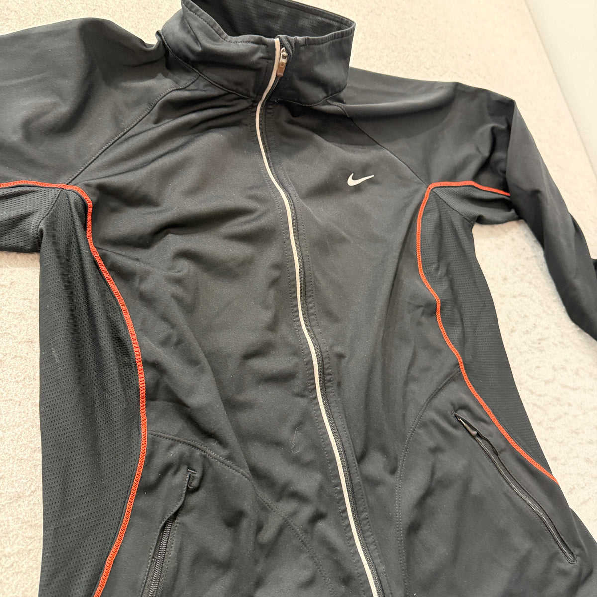 Nike Womens Black Full Zip Running Jacket Size M photo 6