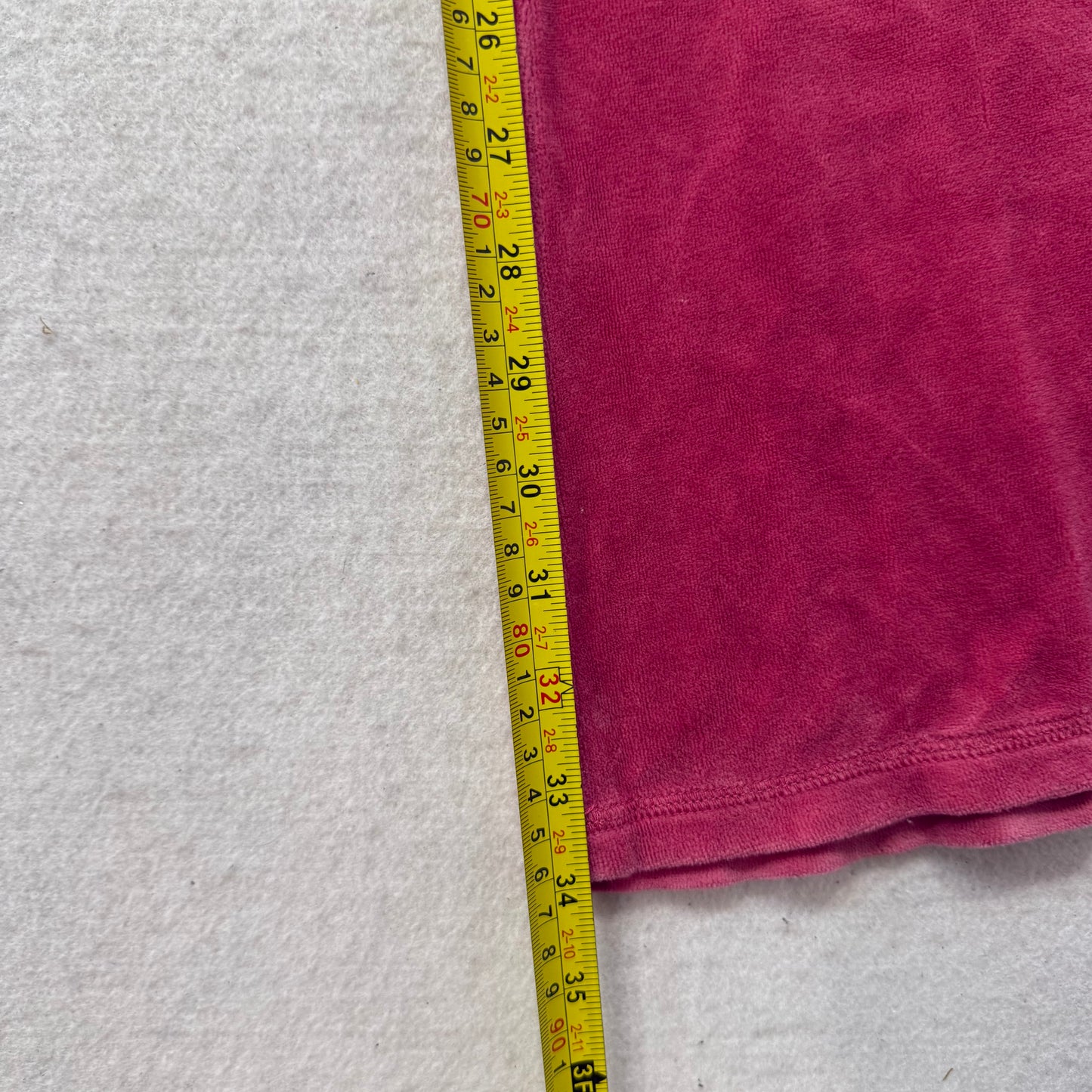 Juicy Couture Deep Rose Velour Tracksuit Set Zip Up Hoodie & Flared Pant Size M