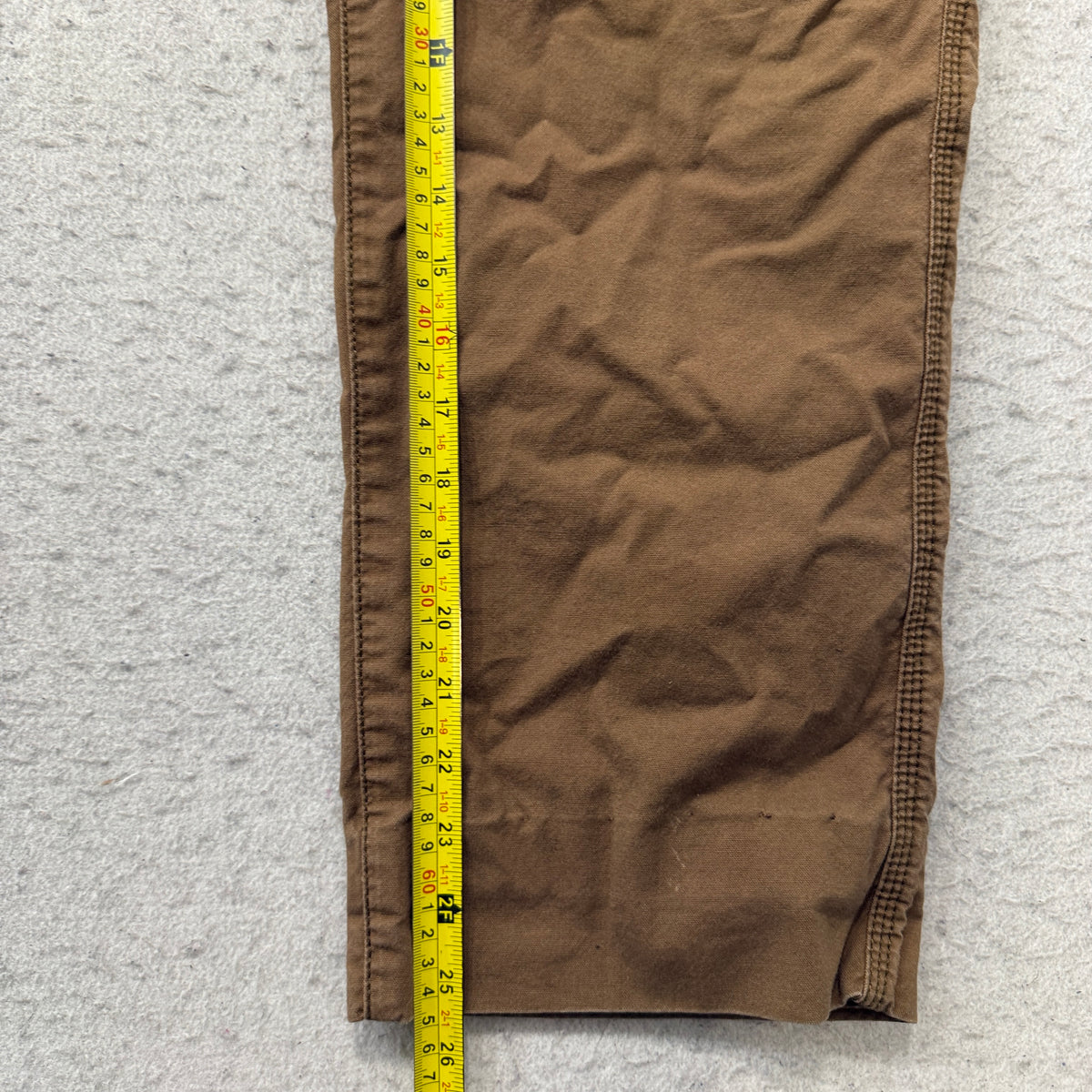 L.L.Bean Belted Canvas Pants Men's Brown Utility Zip Pocket Outdoor Size 38x29 photo 5