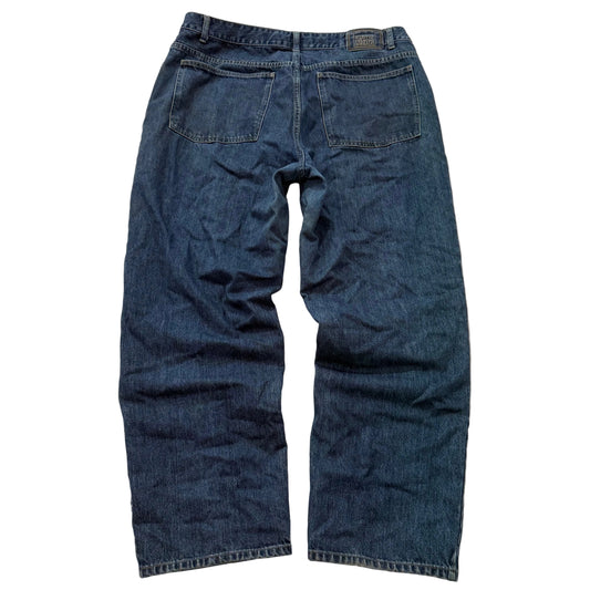 Marithe Francois Girbaud Mens Medium Blue Denim Straight Wide Leg Jeans Size 40M