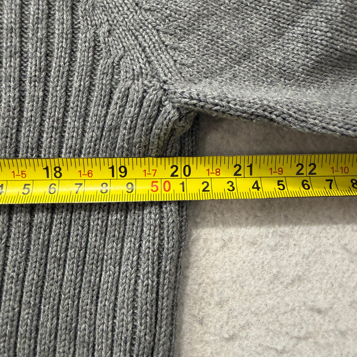 American Rag Cie Men's Gray Black Sleeve Stripe Quarter Zip Knit Sweater Size L
