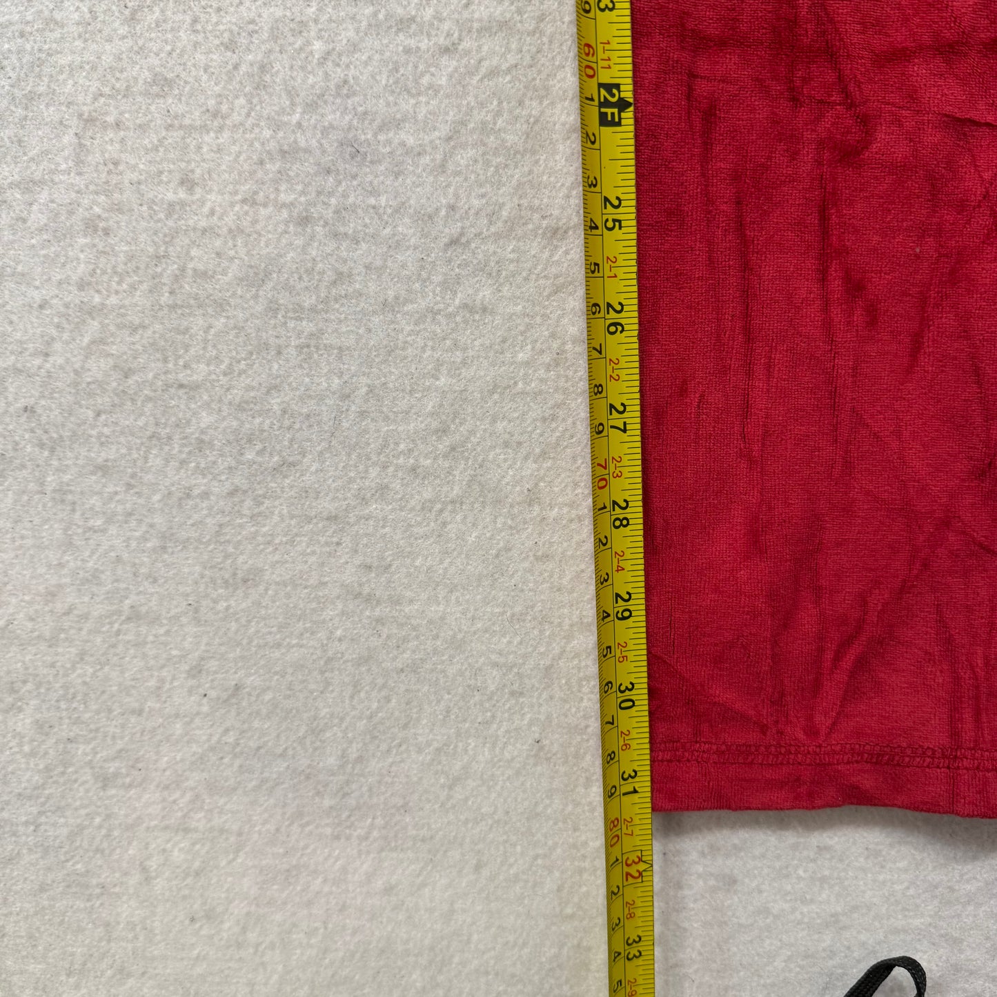 Vintage Juicy Couture Womens Ruby Red Velour Flare Track Pant Snap Pocket Size L