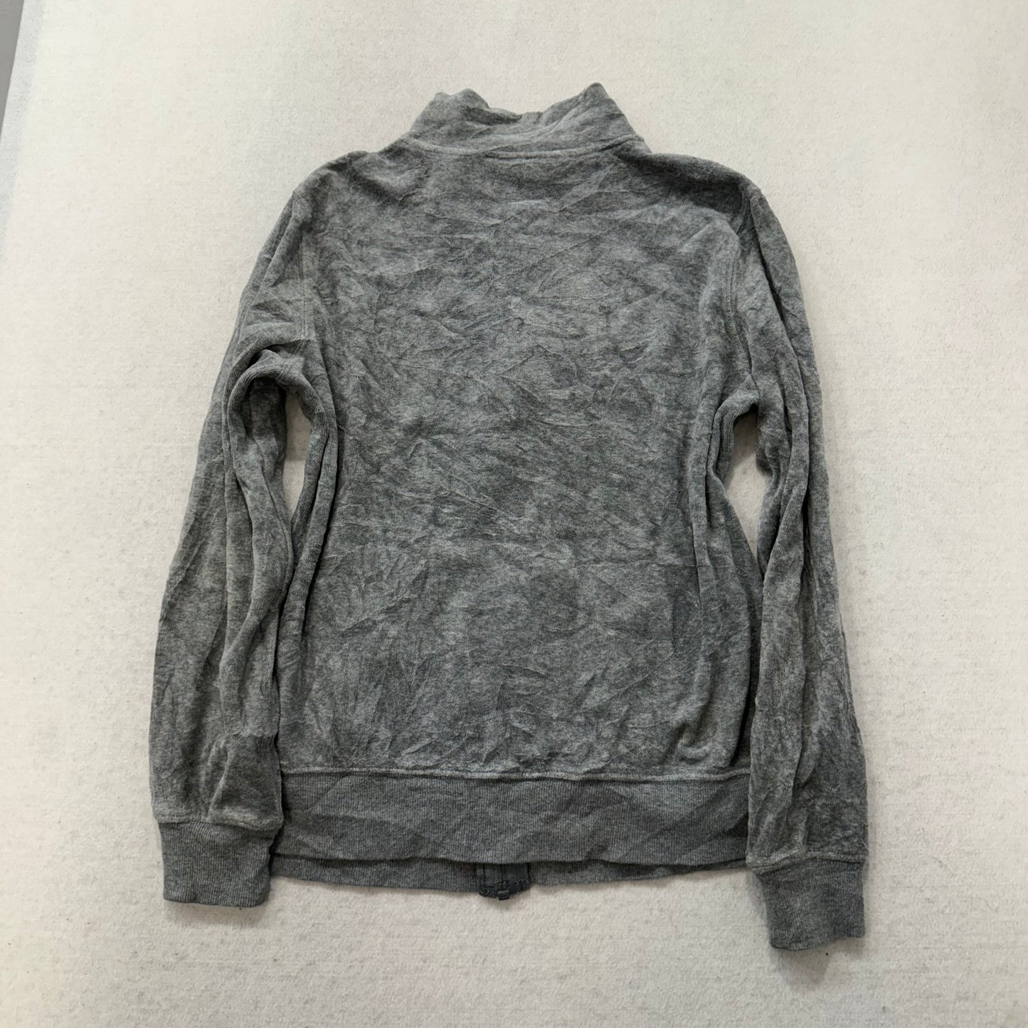 Vintage Juicy Couture Gray Velour Tracksuit Set Zip Up Jacket & Pant Y2k Size L