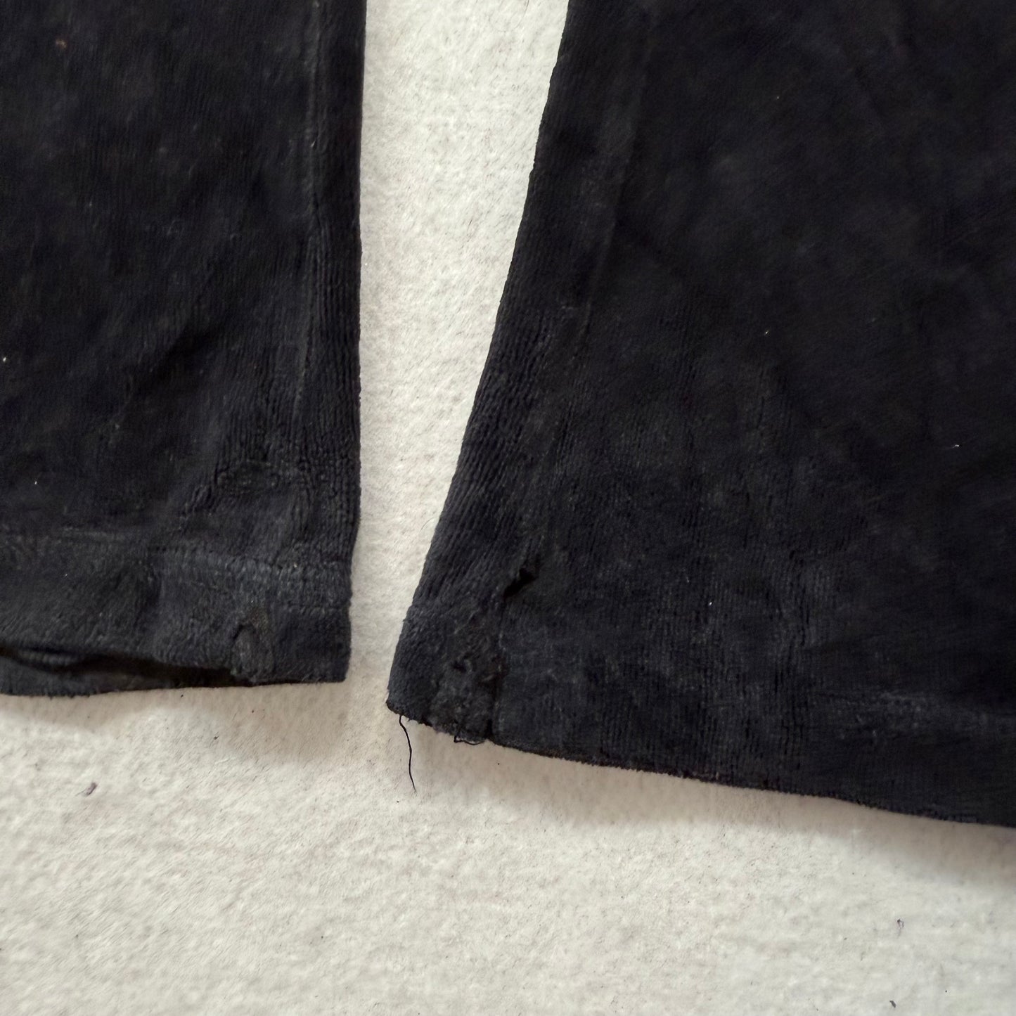 Vintage Juicy Couture Women's Black Velour Flared Track Pant Loungewear Size S