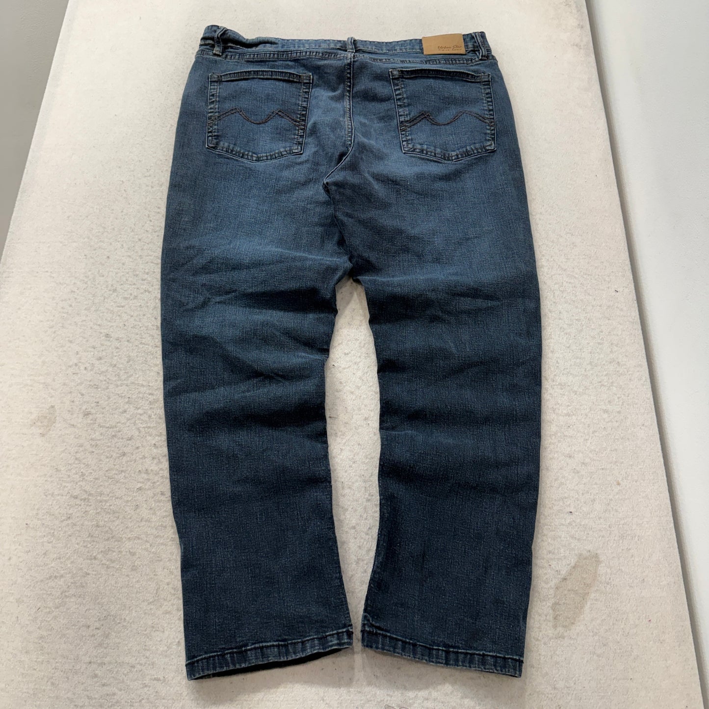 Urban Star Premium Men's Blue Denim Jeans Zip-Fly Pockets Classic Size 42x30
