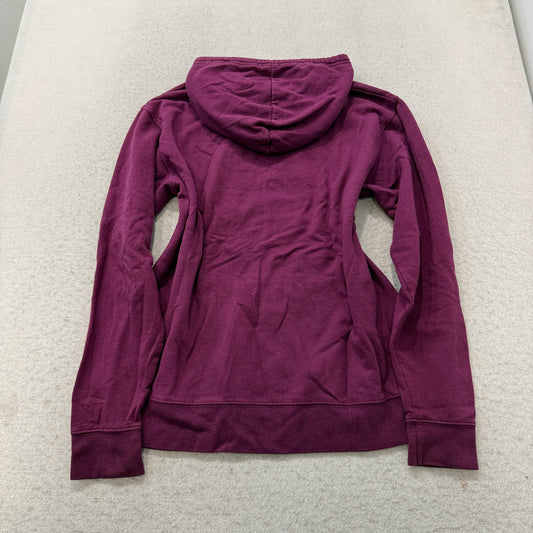 Cabela's Women's Maroon Fleece Pullover Hoodie Spellout Graphic Y2K Size Medium