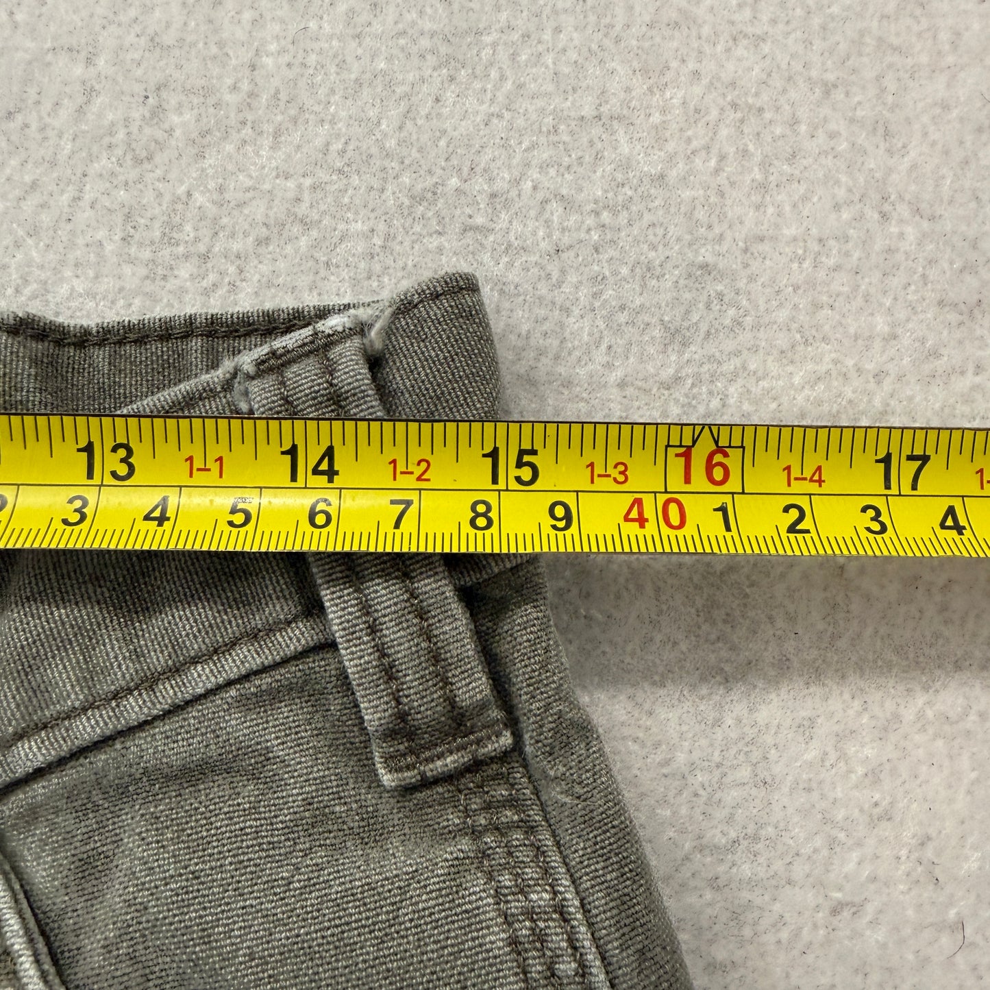 Carhartt Men's Olive Carpenter Pants Pockets Zip-Fly Classic Workwear Size 32x36