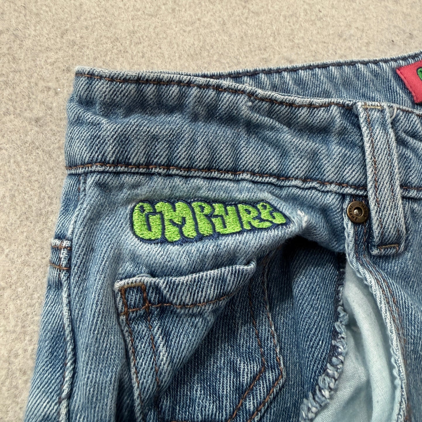 Empyre Women's Blue Denim Jeans Relaxed Fit Zip-Fly Pocket Classic Logo Size 2